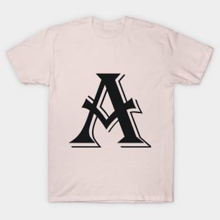 Rose Gold Monogram Letter A T-Shirt T-Shirt